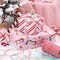 Reversible Christmas Wrapping Paper - Mini Roll - 17 Inch x 33 Feet - Santa Claus Cup and Stripe Wrapping Paper for Chrsitmas, Holiday, Party Celebration